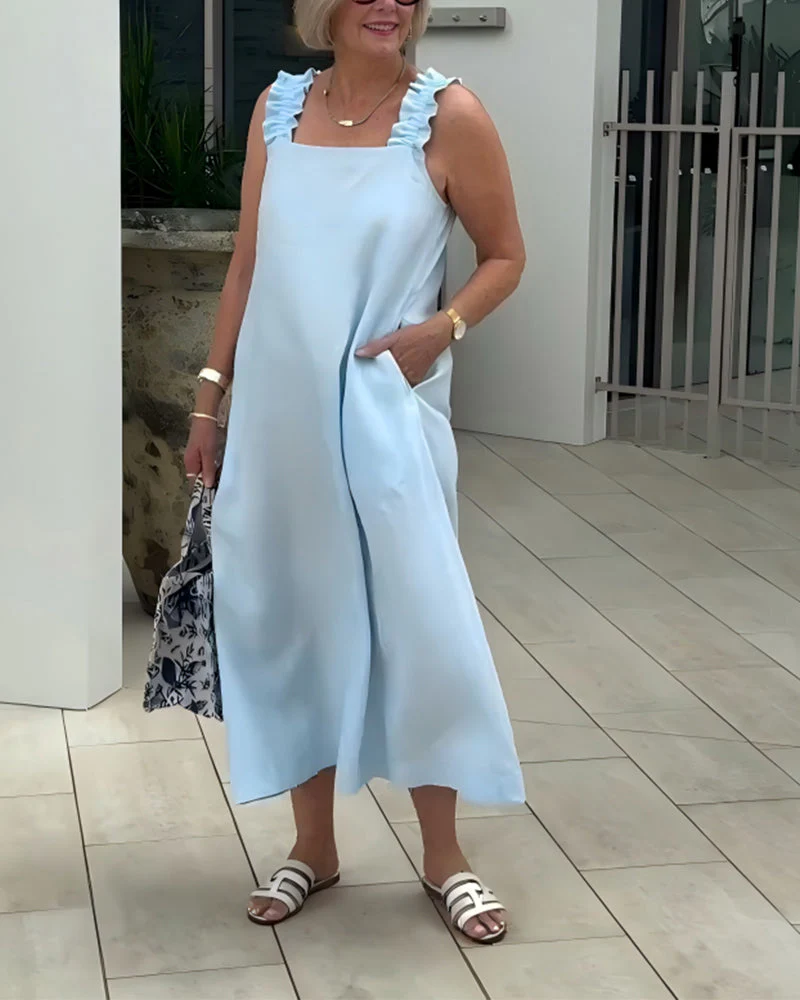 Square Neck Sleeveless Dress - Image 4