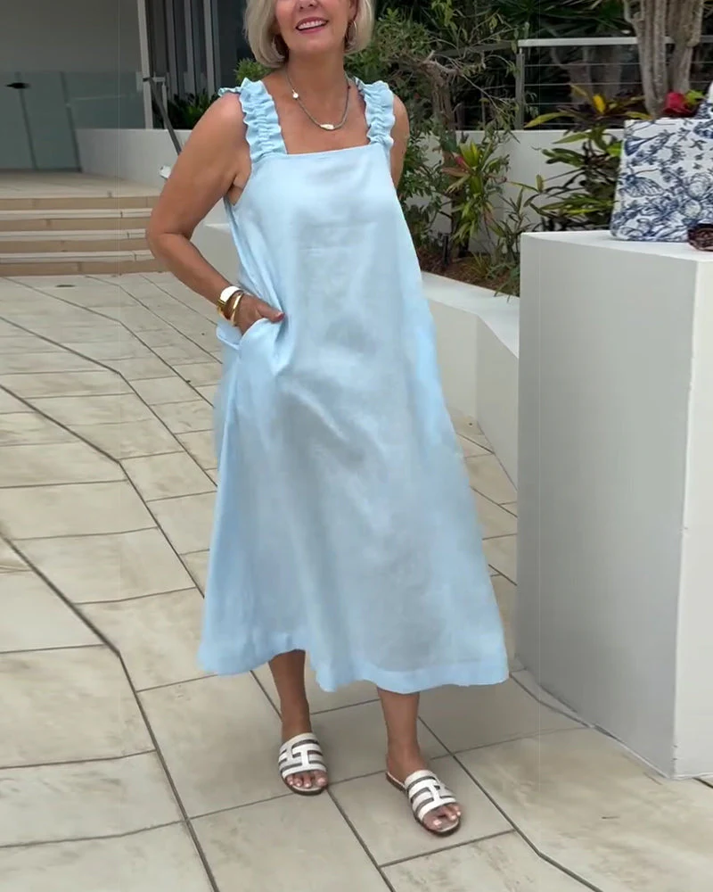 Square Neck Sleeveless Dress - Image 5
