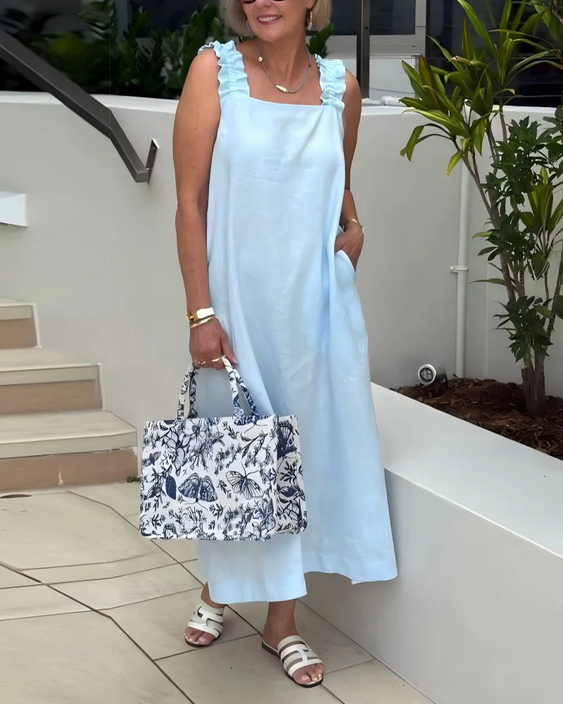 Square Neck Sleeveless Dress - Image 8