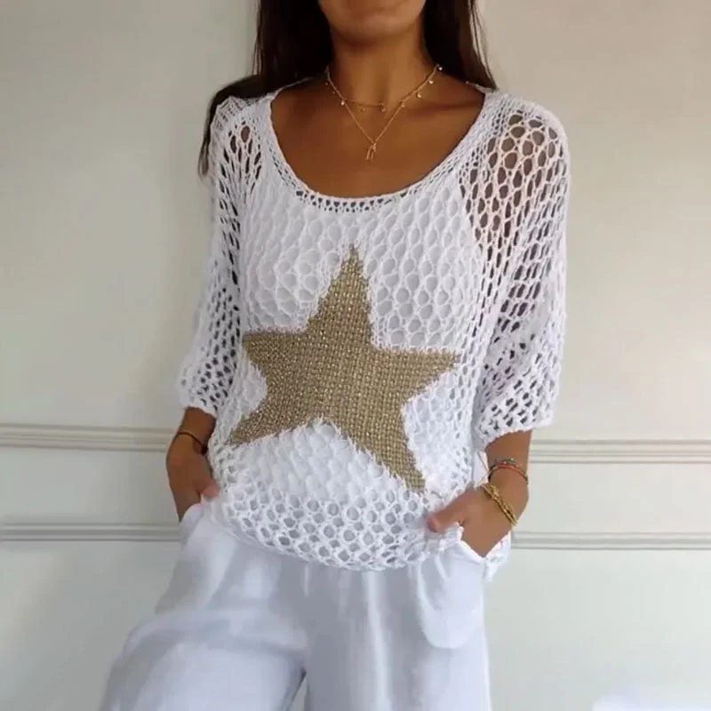 Starry Knit Top with Cozy Fit - Image 2
