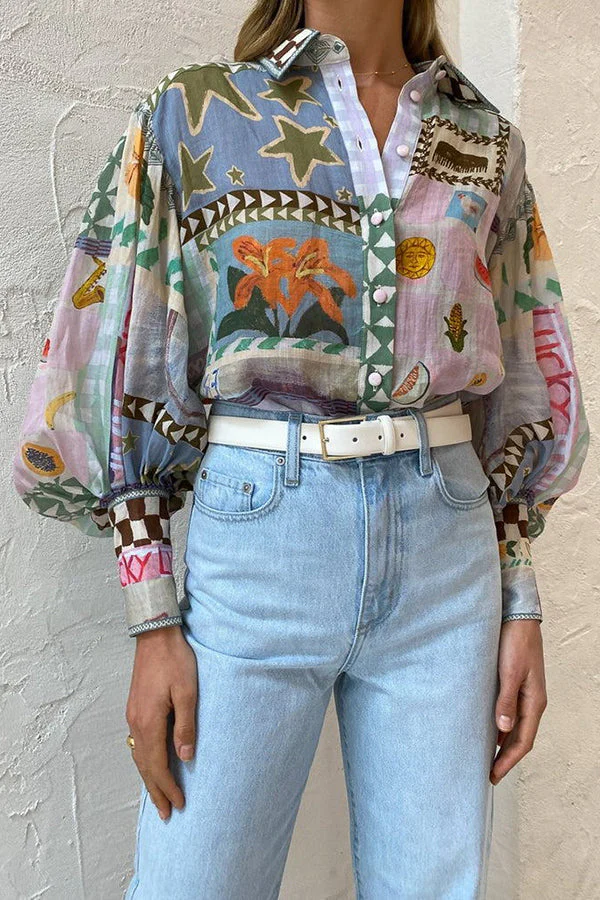 Statement Sleeve Collared Shirt - Image 5