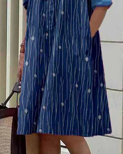 Striped Polka Dot Dress - Image 4