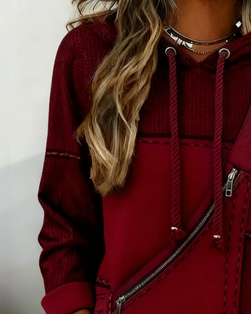 Stylish Color-Blocked Hoodie - Image 11