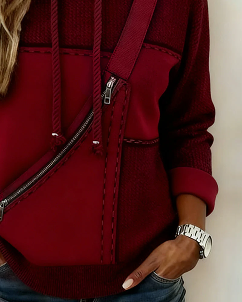 Stylish Color-Blocked Hoodie - Image 12