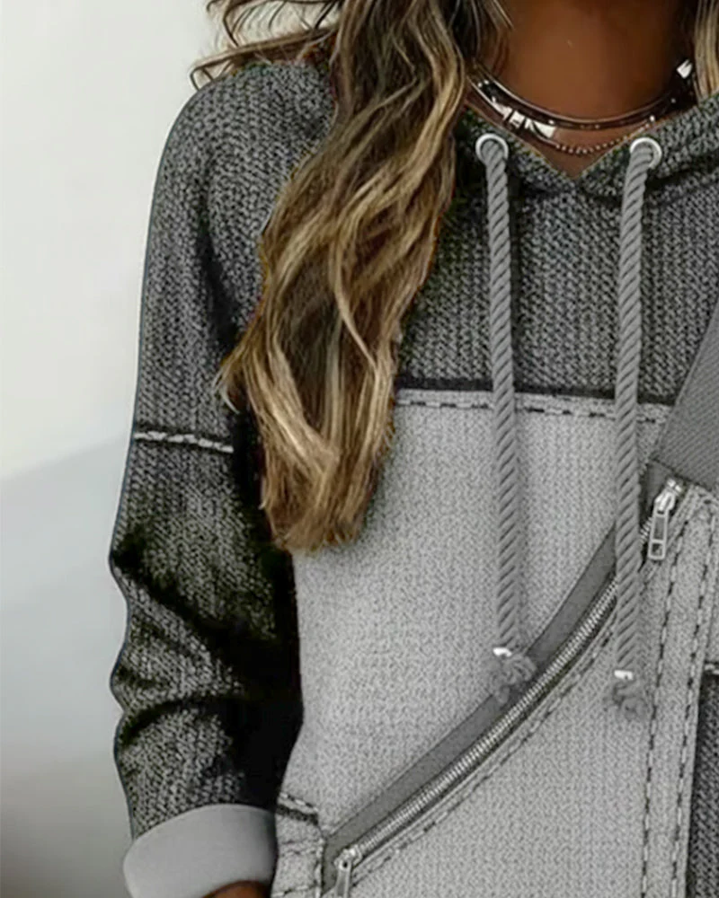 Stylish Color-Blocked Hoodie - Image 14