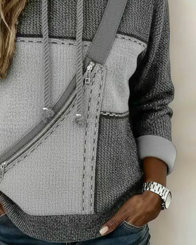 Stylish Color-Blocked Hoodie - Image 15
