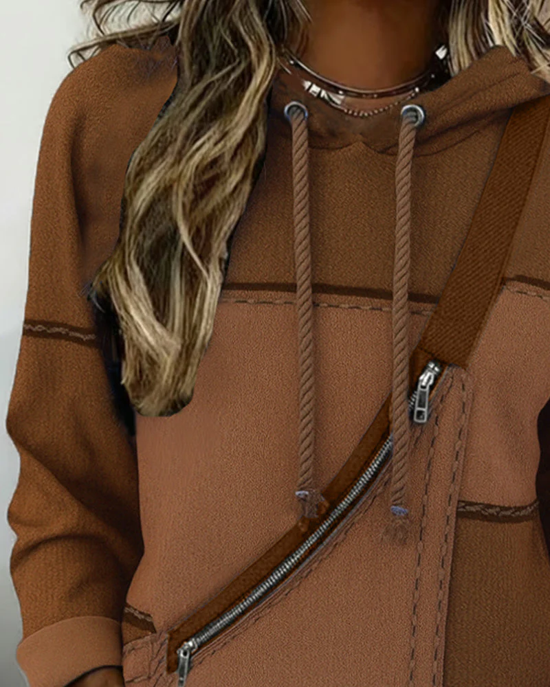 Stylish Color-Blocked Hoodie - Image 5