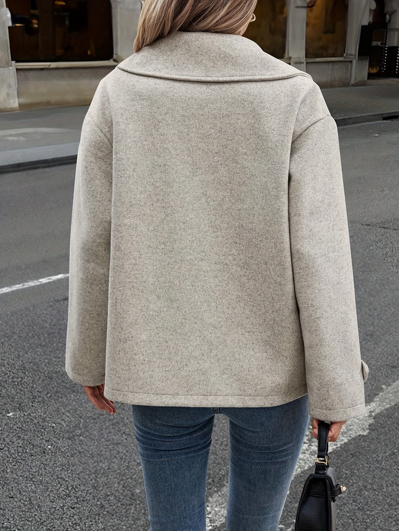 Stylish Double-Breasted Jacket with Button Details - Image 5