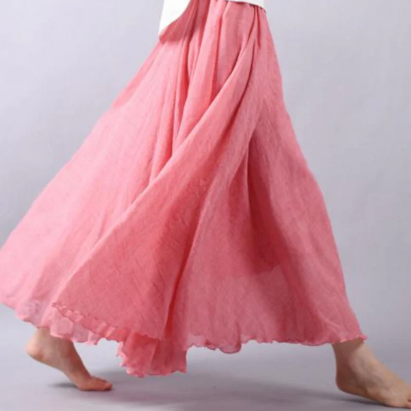 Stylish Loose Pleated Midi Skirt - Image 5