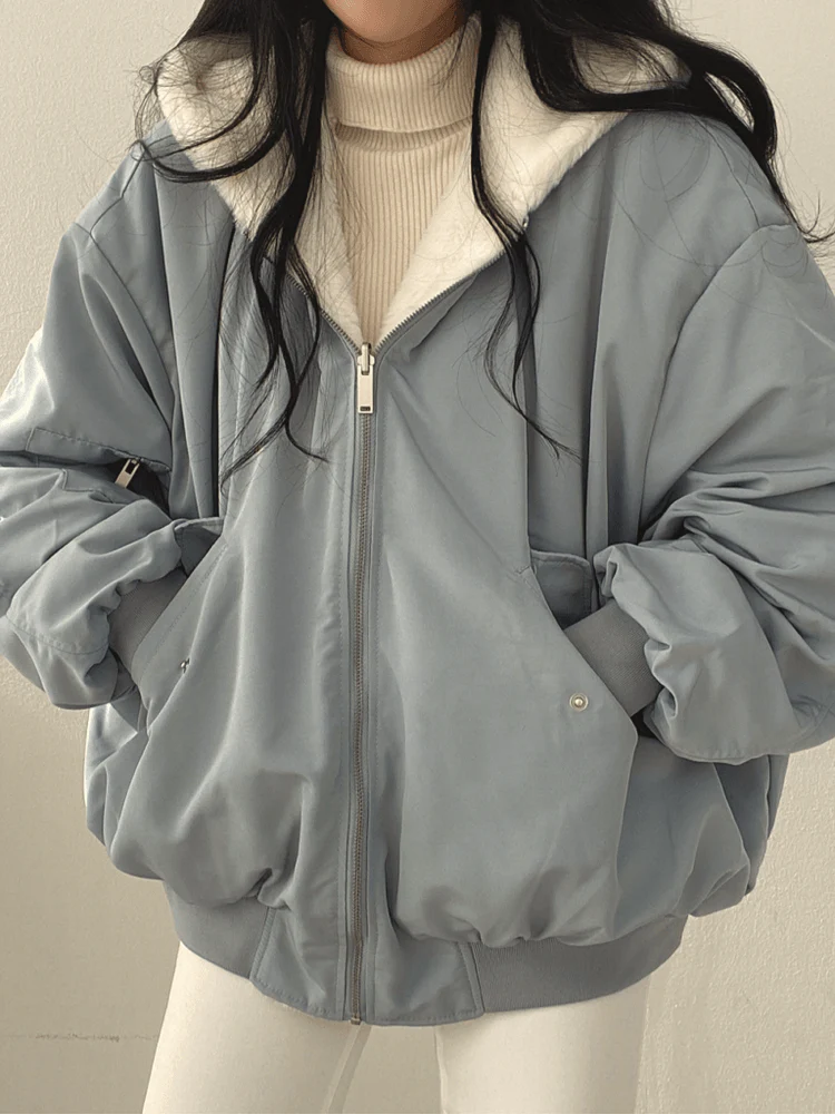 Stylish Oversized Bomber Jacket - Image 8