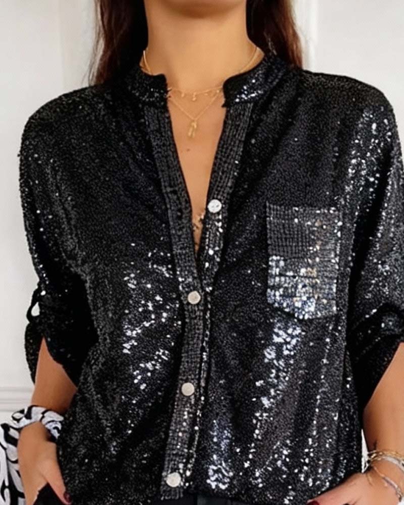 Stylish Pocket Solid Color Shirt - Image 4