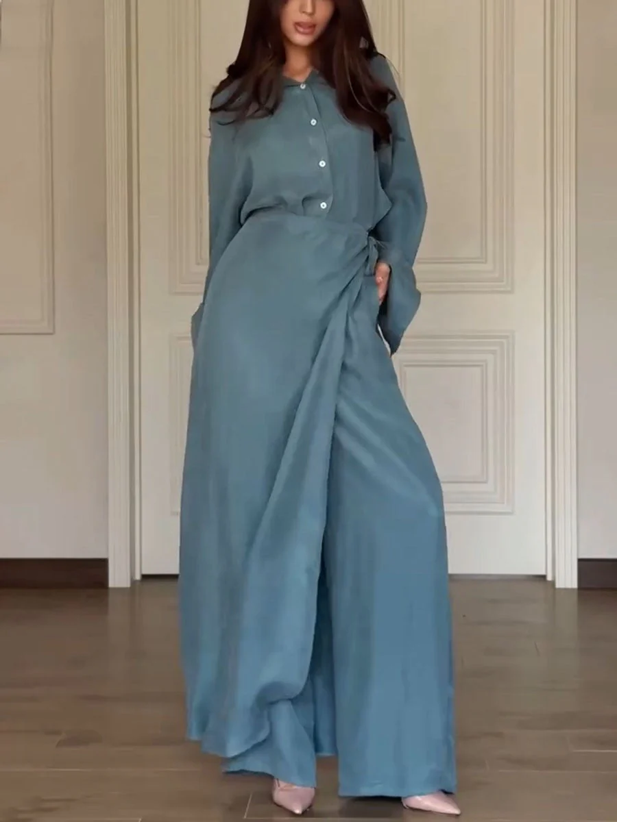Stylish Shirt and Skirt Pants Co-ord Set - Image 12