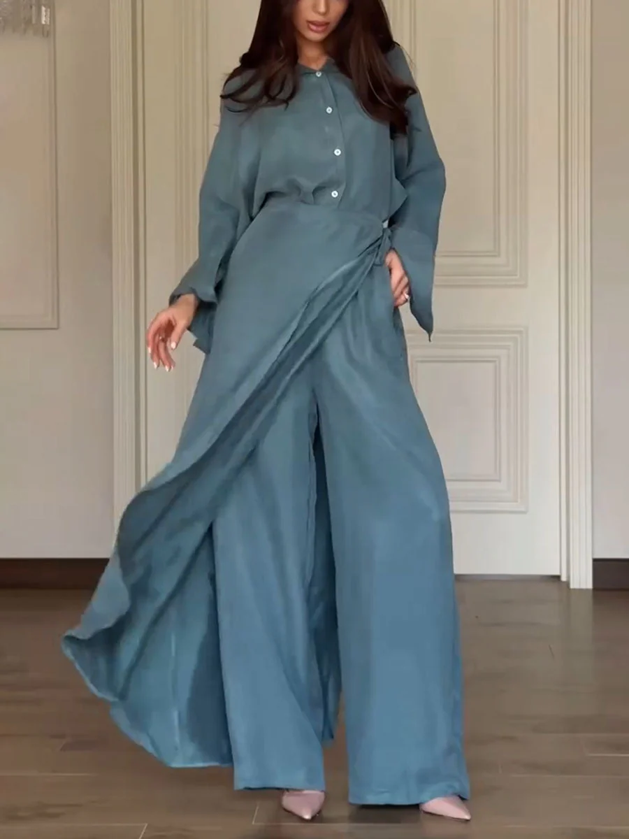 Stylish Shirt and Skirt Pants Co-ord Set - Image 13