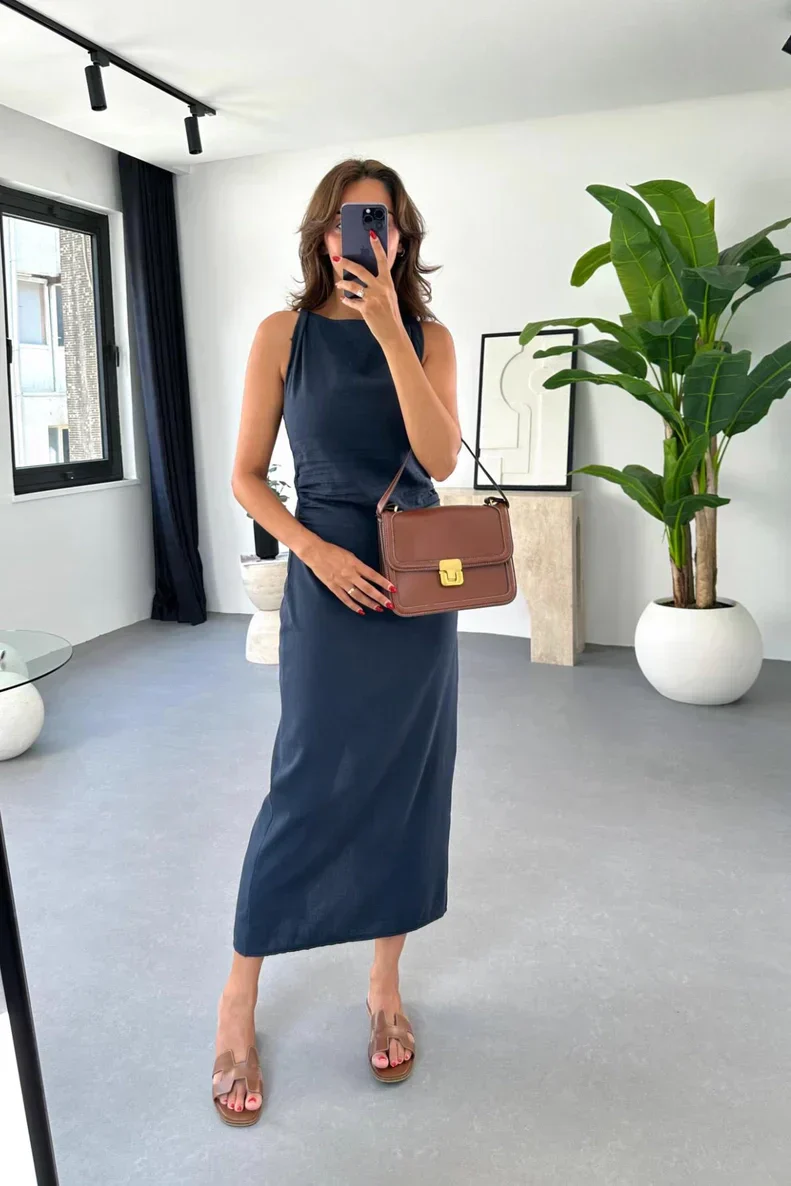 Stylish Sleeveless Midi Dress for Women