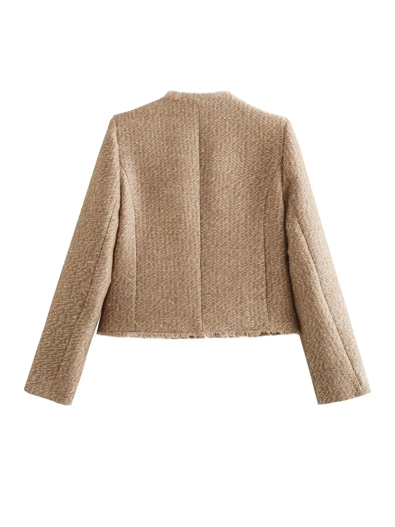 Stylish Tweed Cropped Jacket - Image 10