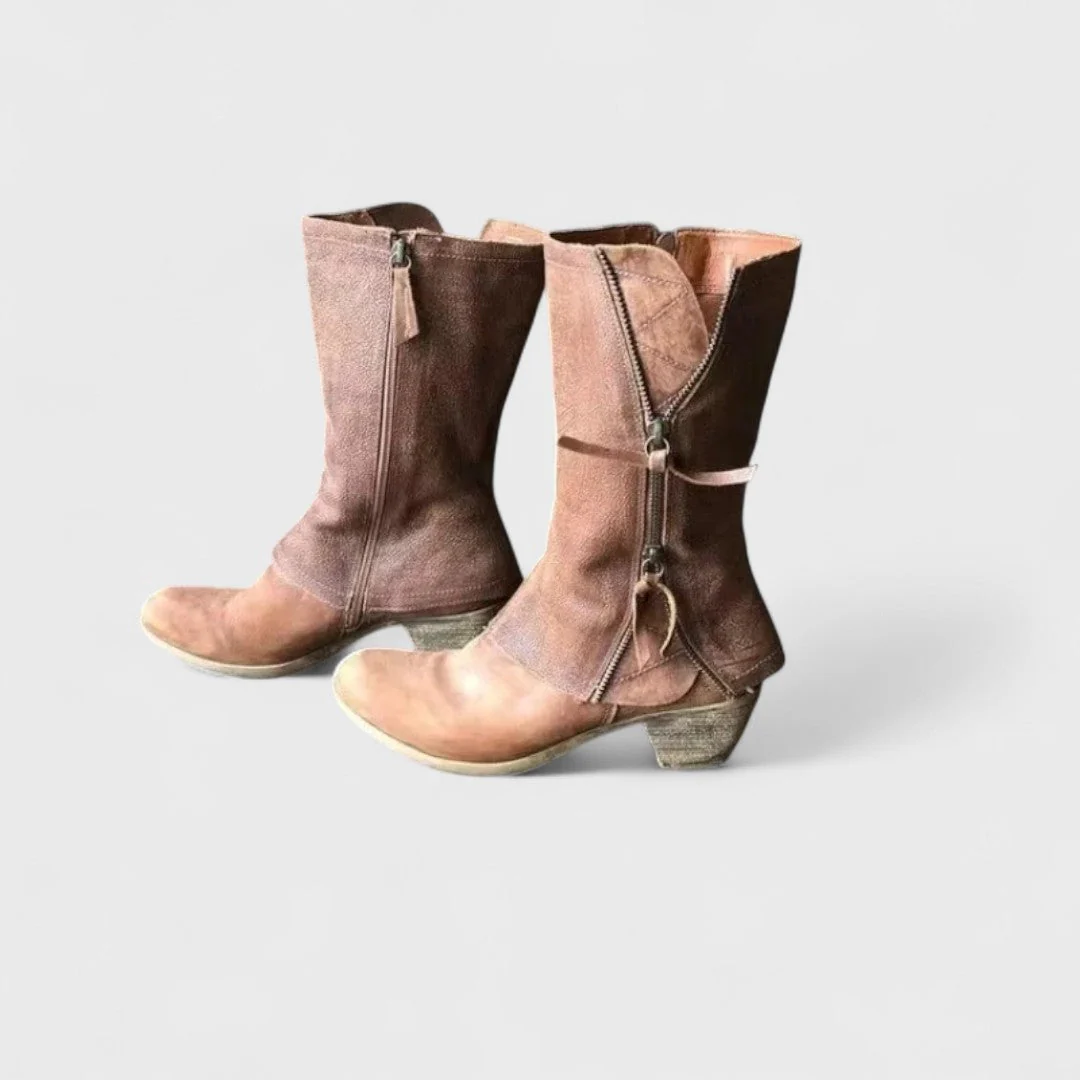 Stylish Vintage Mid-Calf Boots - Image 8