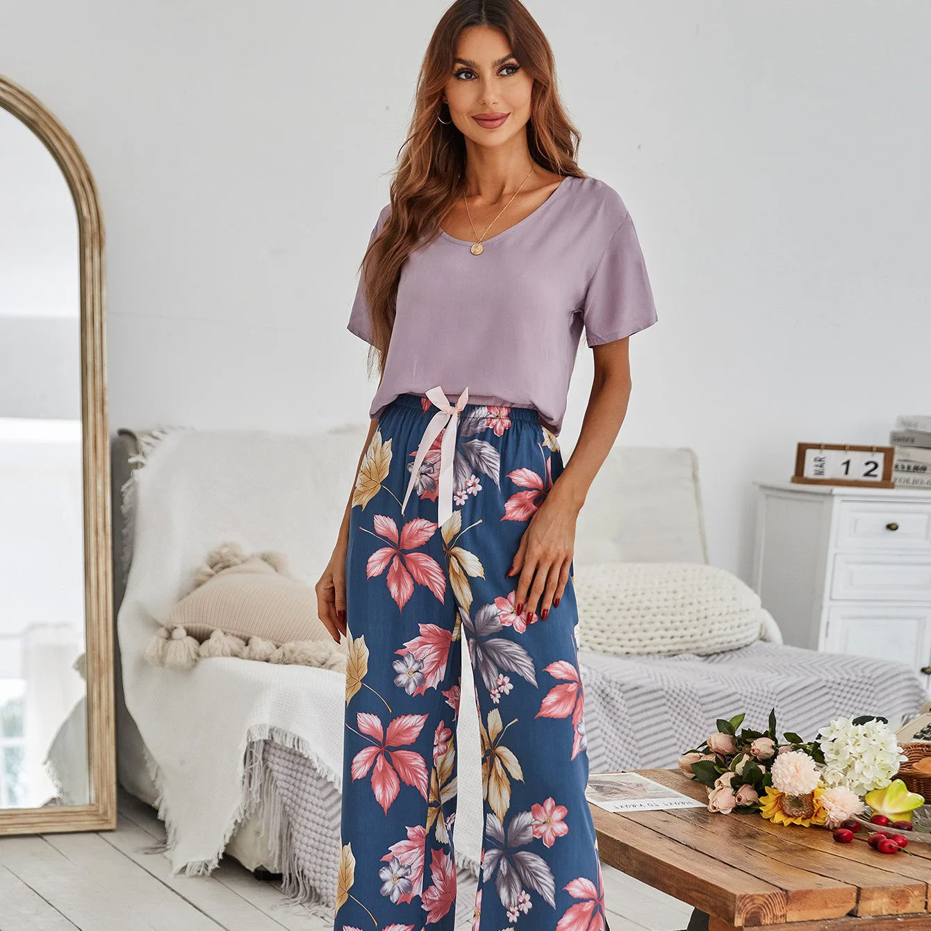 Summer Cotton Crepe Loungewear Set - Image 17