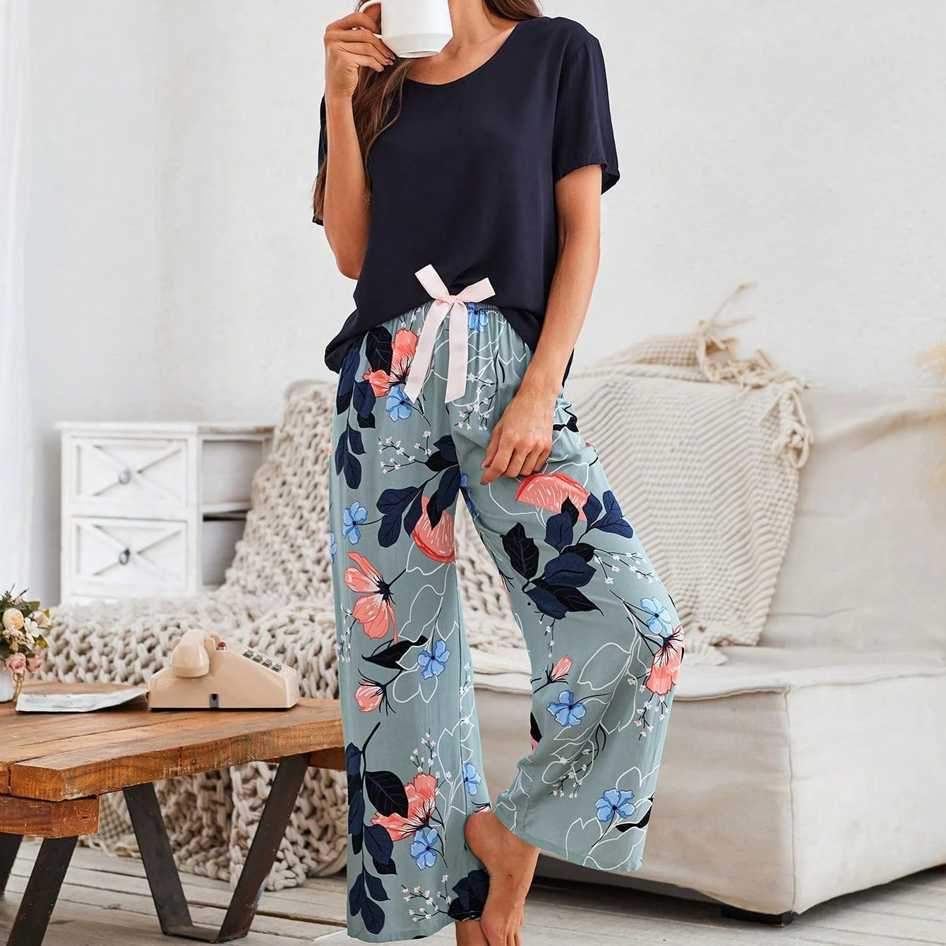 Summer Cotton Crepe Loungewear Set - Image 52