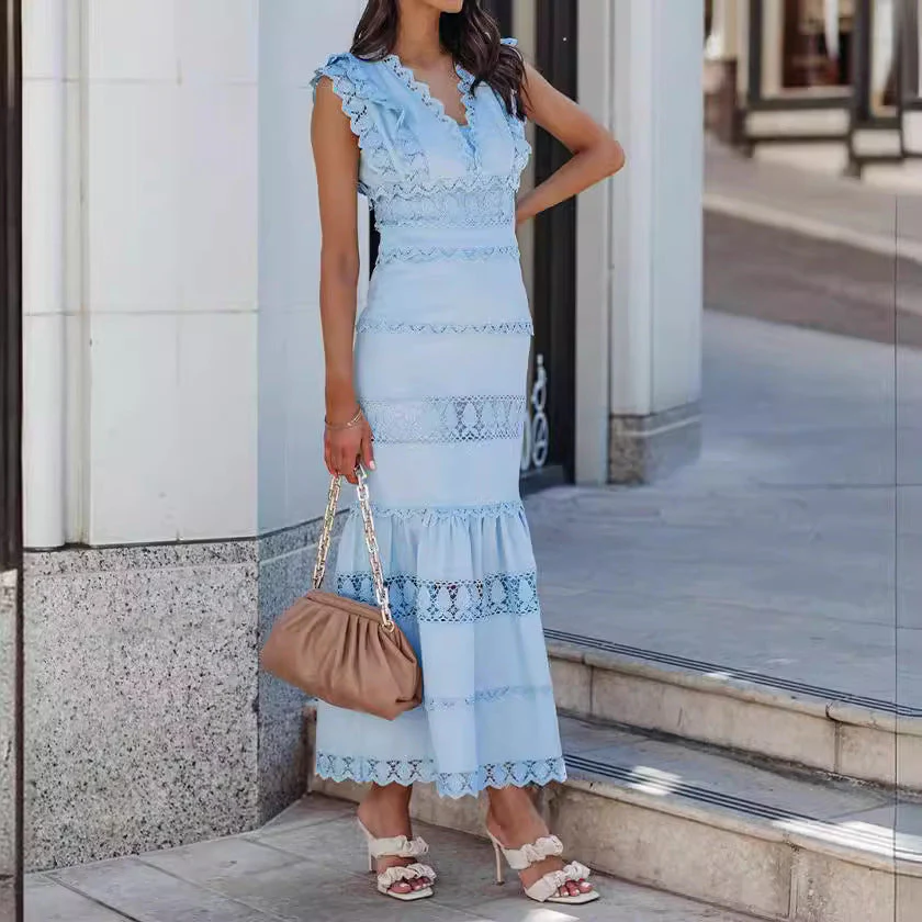 Summer Elegant Cotton Maxi Dress - Image 4