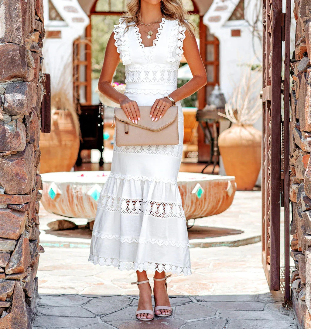 Summer Elegant Cotton Maxi Dress - Image 7