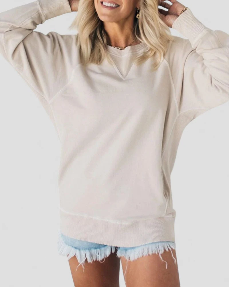 Textured Pullover Sweater with Pockets - Image 14