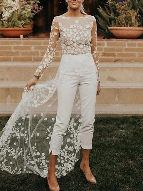 Timeless Elegant White Bridal Jumpsuit - Image 5