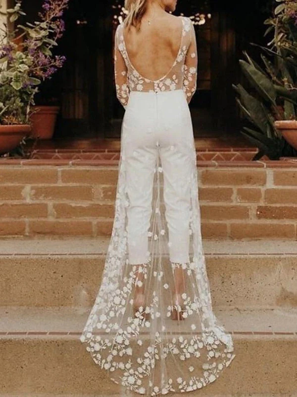 Timeless Elegant White Bridal Jumpsuit - Image 8