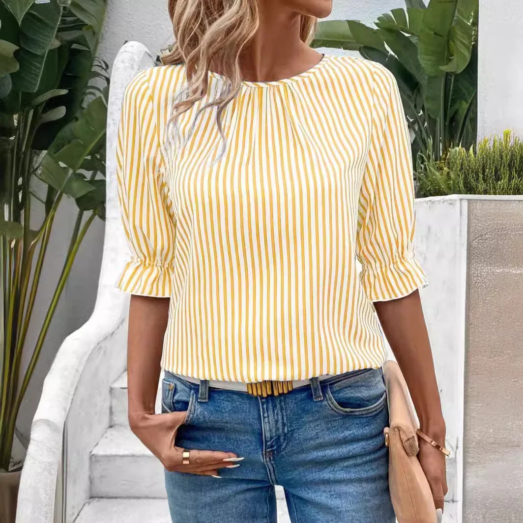 Timeless Striped Shirt Top Look - Image 3
