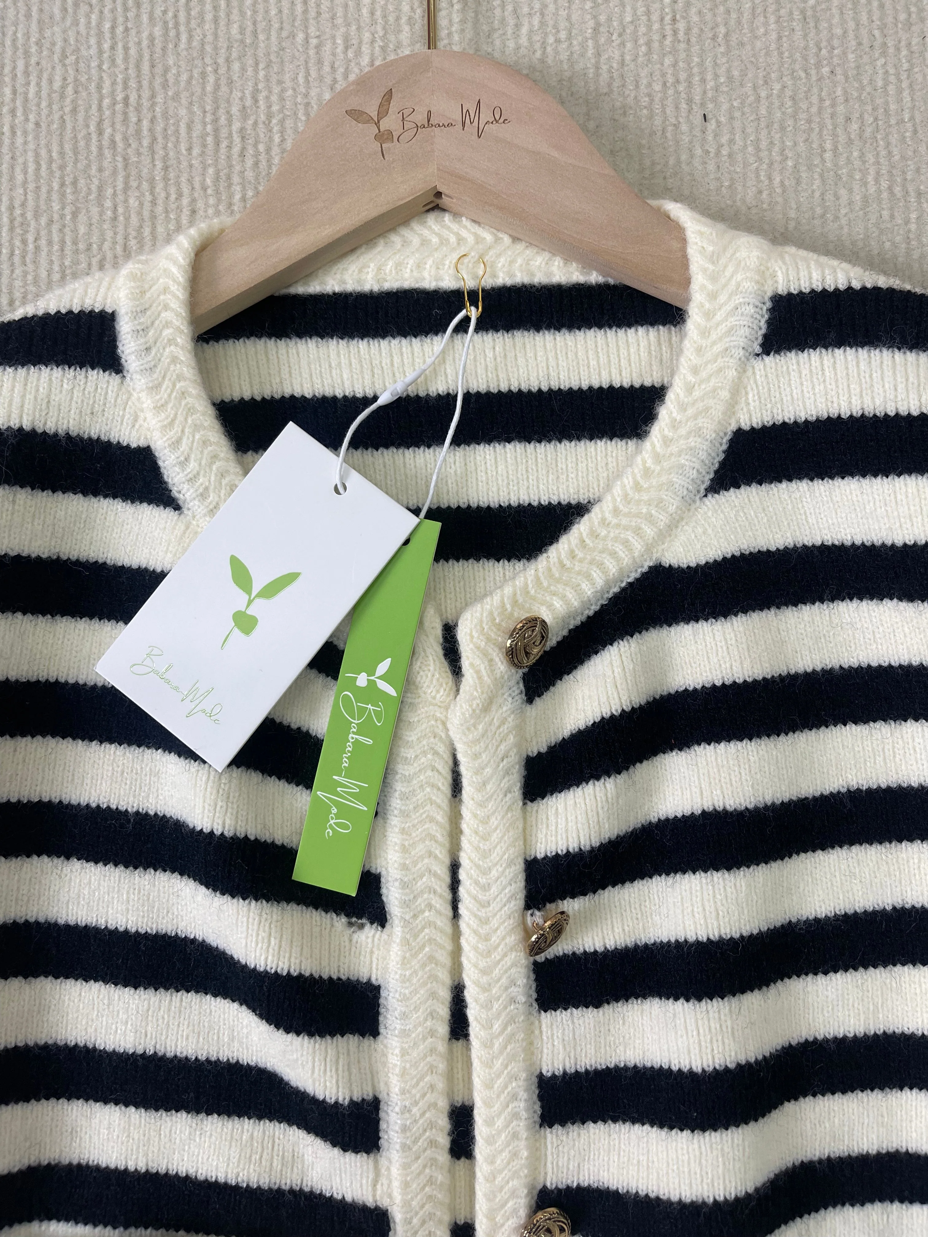 Timeless Striped Sweater Cardigan - Image 5