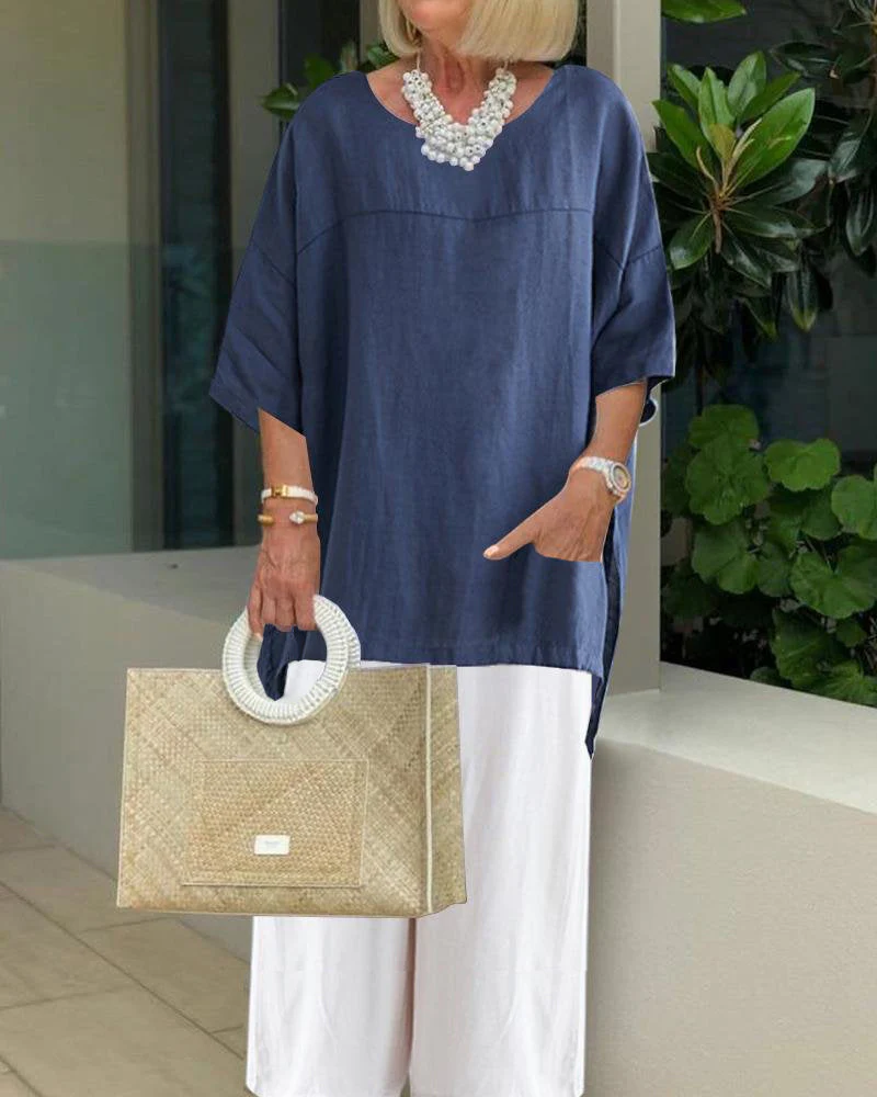 Top Wide Leg Pants Two-Piece Suit - Image 2