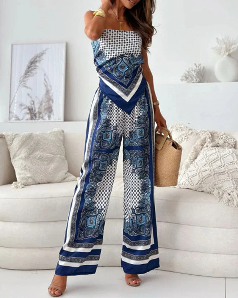 Trendy Lace-Up Vest Two-Piece Outfit - Image 18