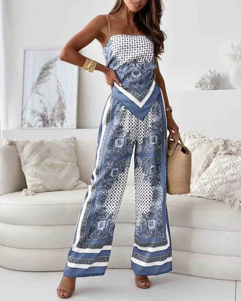 Trendy Lace-Up Vest Two-Piece Outfit - Image 26