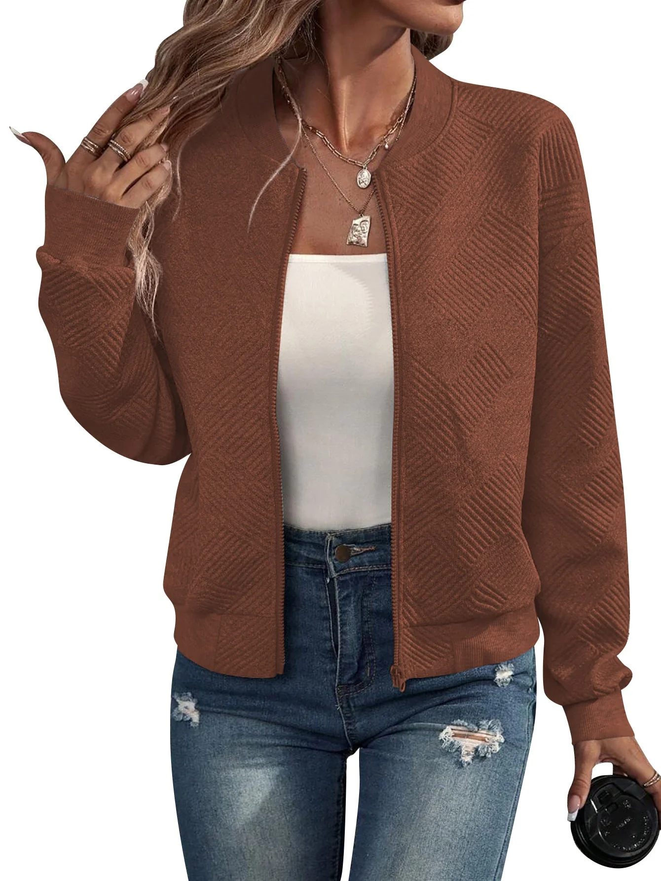 Trendy Solid Color Women’s Casual Jacket - Image 16