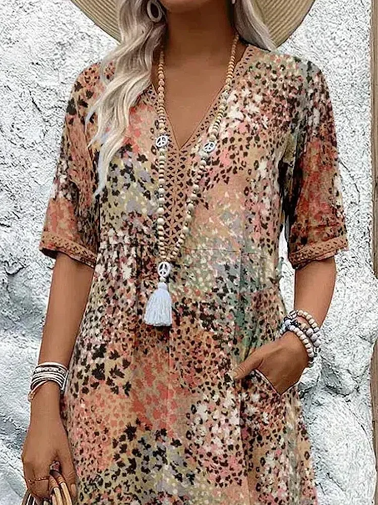 Trendy Summer Dress with Delicate Leopard Lace - Image 10