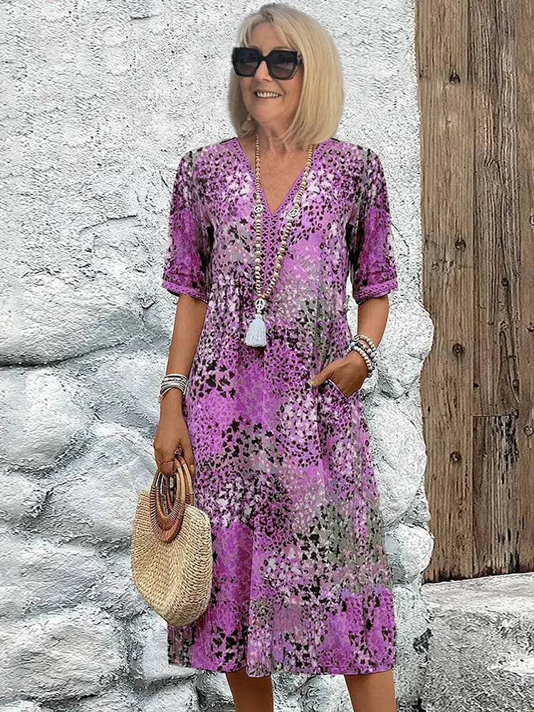 Trendy Summer Dress with Delicate Leopard Lace - Image 2