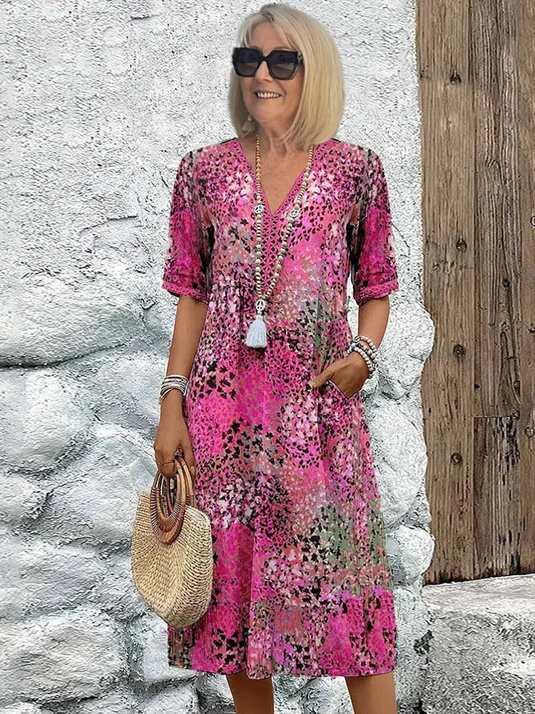 Trendy Summer Dress with Delicate Leopard Lace - Image 8