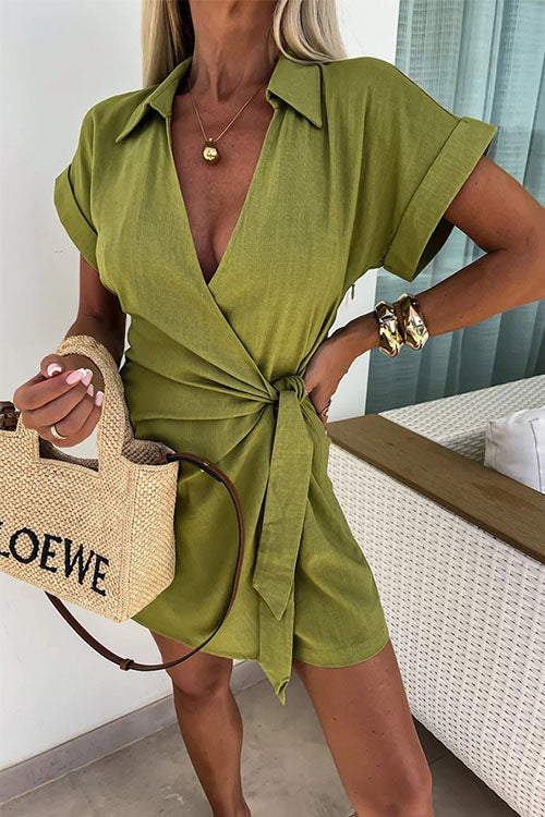 Trendy Women’s Short Sleeve Jumpsuit - Image 8