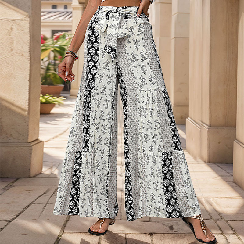 Tribal Print Loose Tie Pants - Image 11