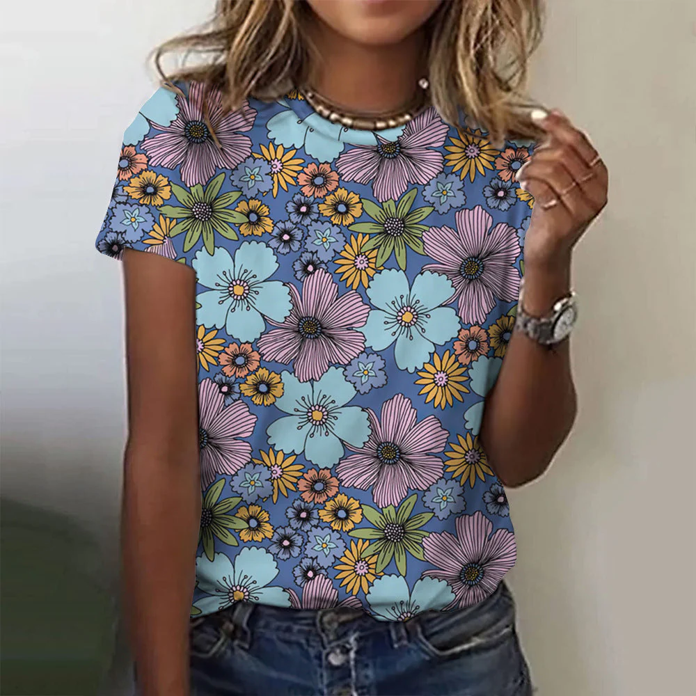 Tropical Bloom Tee Top
