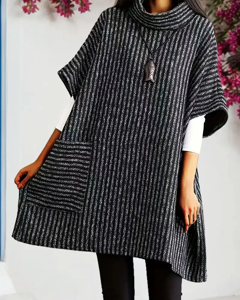 Turtleneck Chunky Sweater Dress - Image 2