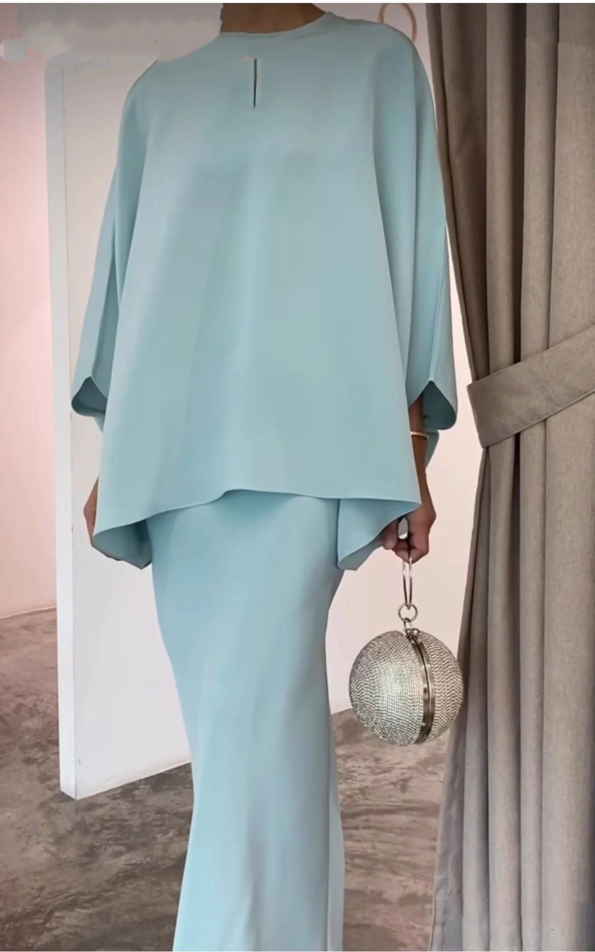 Two-Piece Pearl Floor-Length Gown - Image 11
