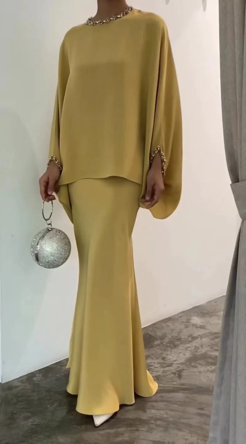 Two-Piece Pearl Floor-Length Gown - Image 4