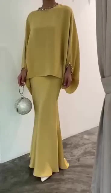 Two-Piece Pearl Floor-Length Gown - Image 5
