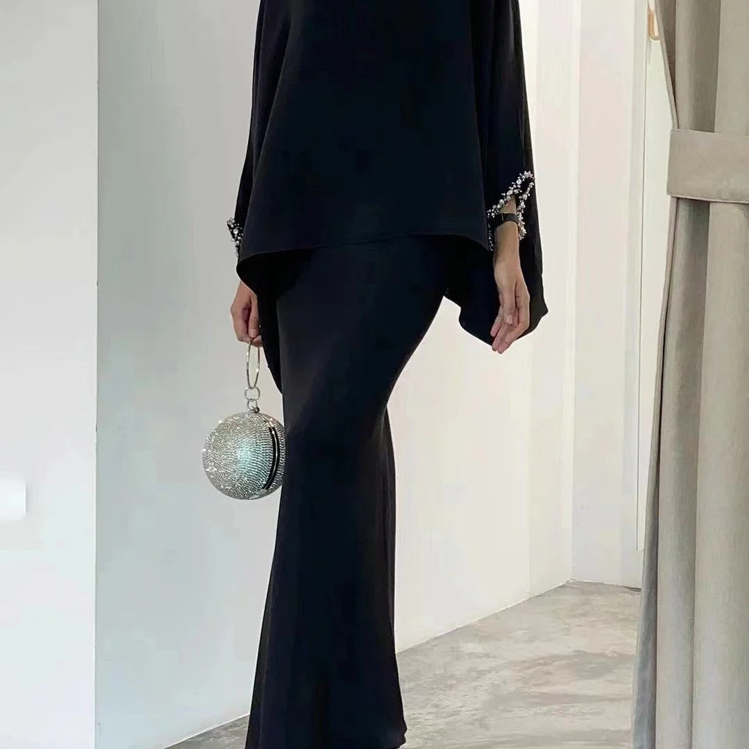 Two-Piece Pearl Floor-Length Gown - Image 7