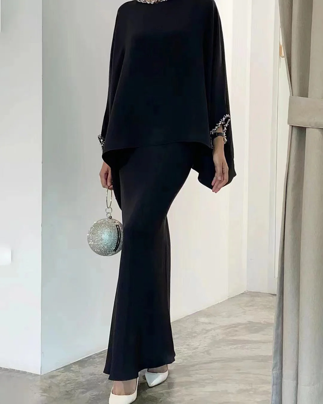 Two-Piece Pearl Floor-Length Gown - Image 8