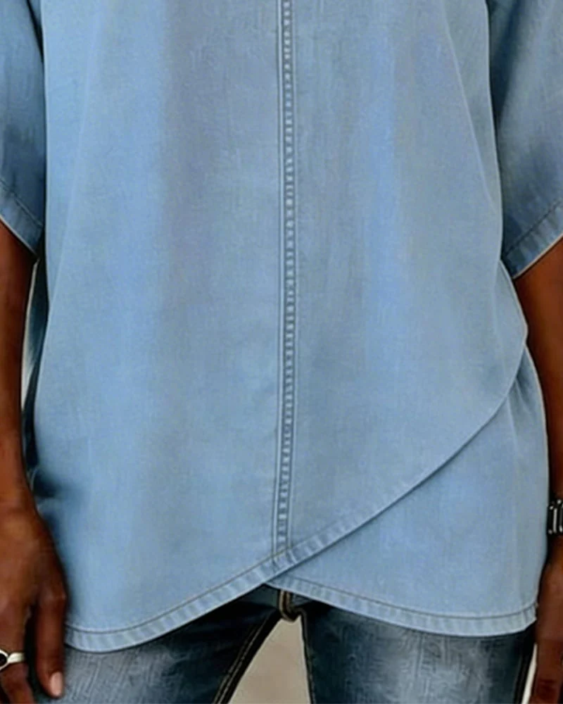 V-Neck Casual Stripped Top - Image 9