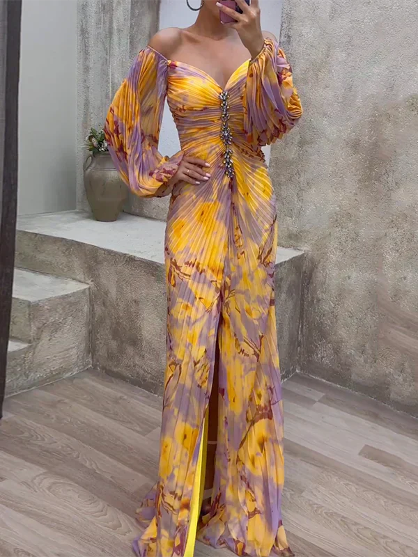 V-Neck Midi Dress With Elegance - Image 2