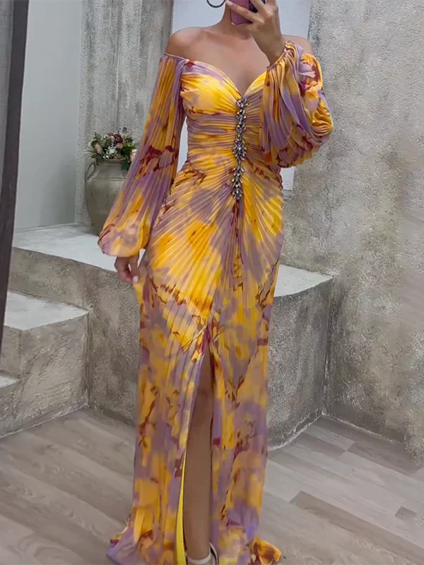 V-Neck Midi Dress With Elegance - Image 3