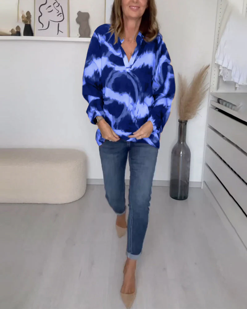 V-neck printed casual top - Image 17
