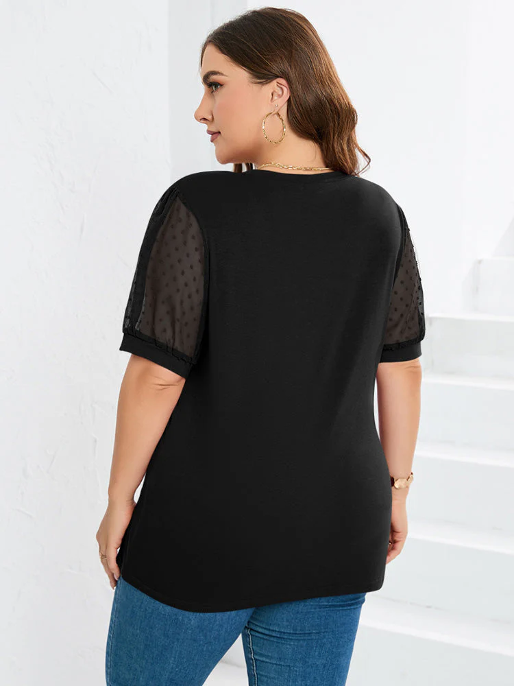 V-Neck Sleeve Belly Cover Blouse - Image 16